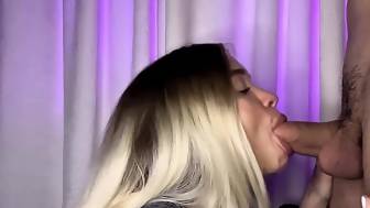 deepthroat drilling blowjob prick