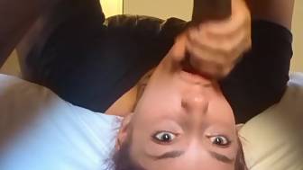 deepthroating cock