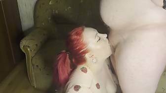 sucks prick kisses sperm