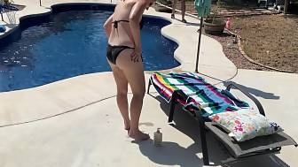 pool bangs milf