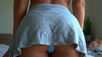 skirt exposing dripping wet