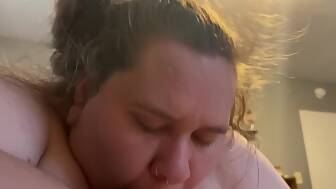 bbw blows creampied